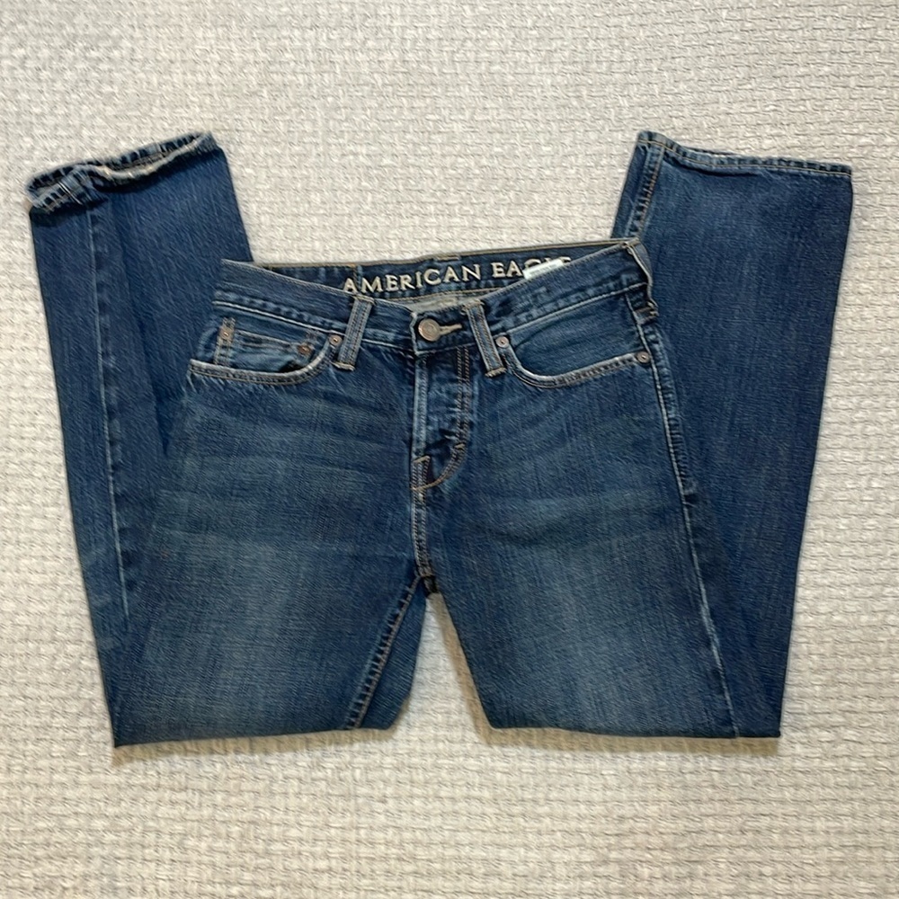 Mens American Eagle Outfitters Straight Jeans Button Fly Size 26/28